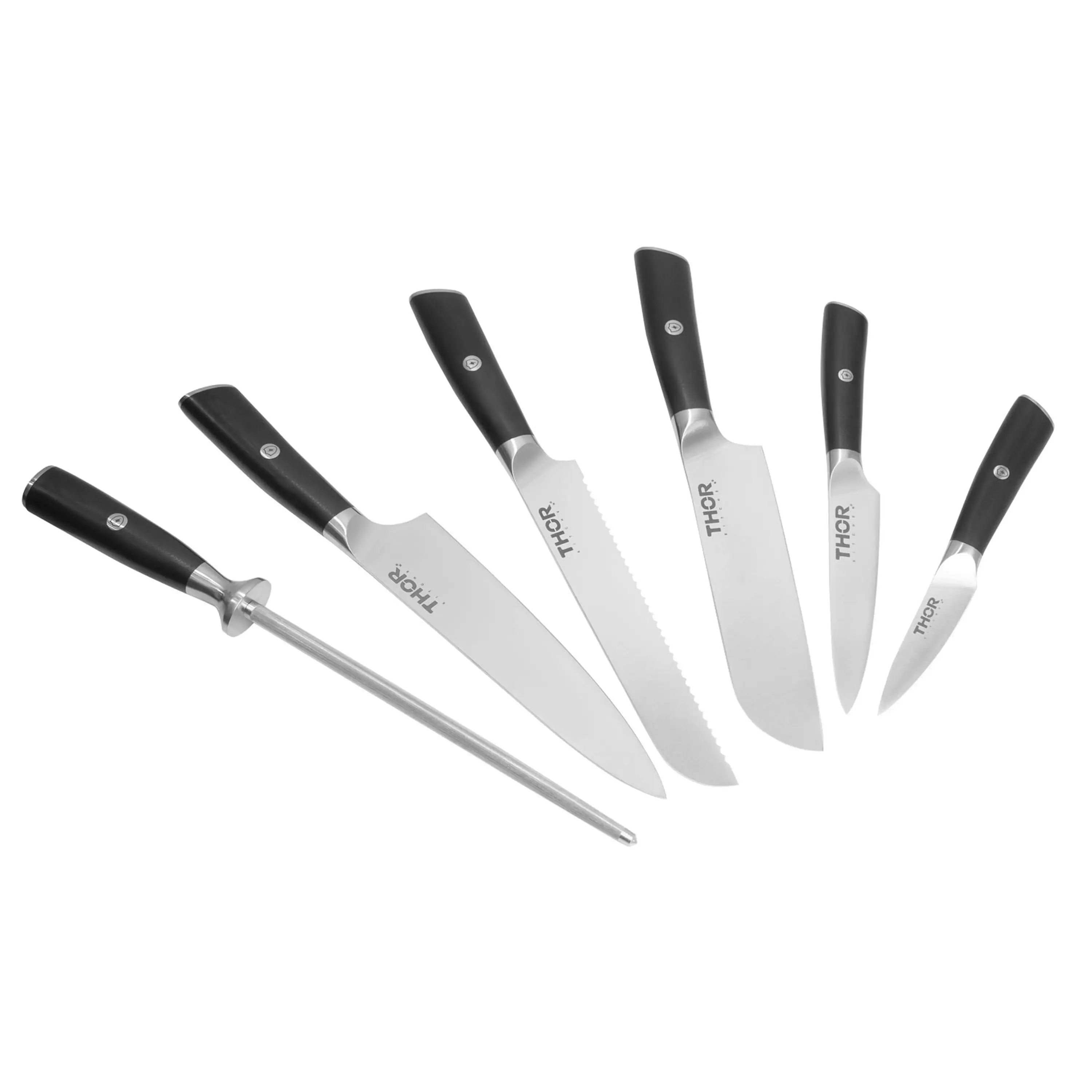 Thor Kitchen 7-Piece Knife Set with Knife Block (GS0701P)