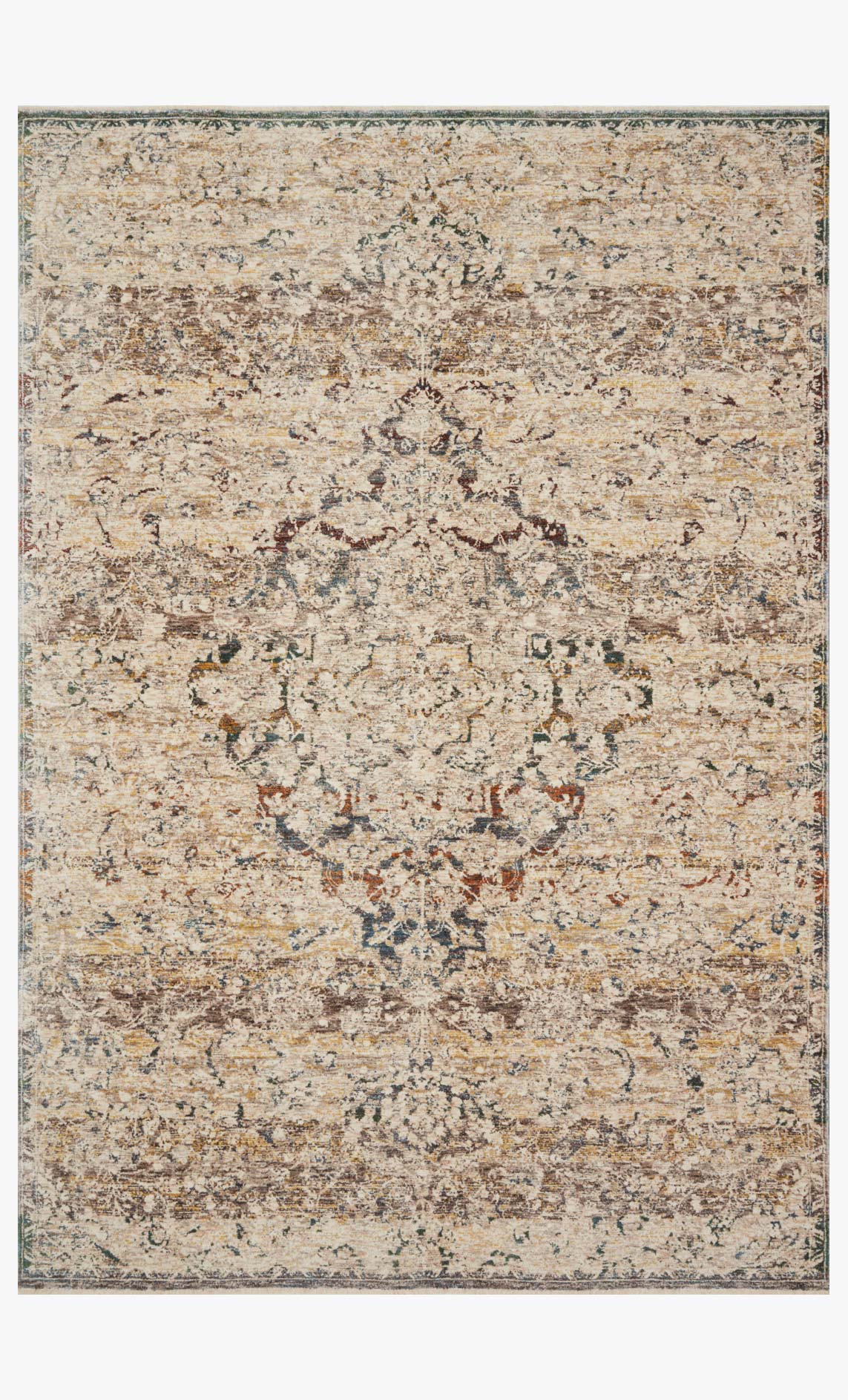 Loloi Lourdes Collection - Traditional Power Loomed Rug in Ivory (LOU-06)