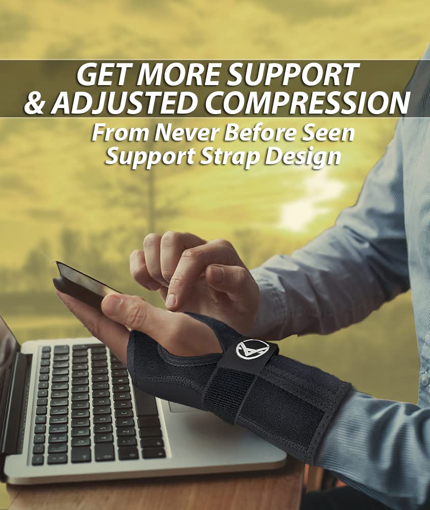 Koprez 2-Pack Wrist Sleep Splint | Carpal Tunnel Wrist Brace with Metal Plate for Pain Relief & Night Support | Adjustable Wrist Brace for Carpal Tunnel, Arthritis & Tendonitis - Right & Left Hand