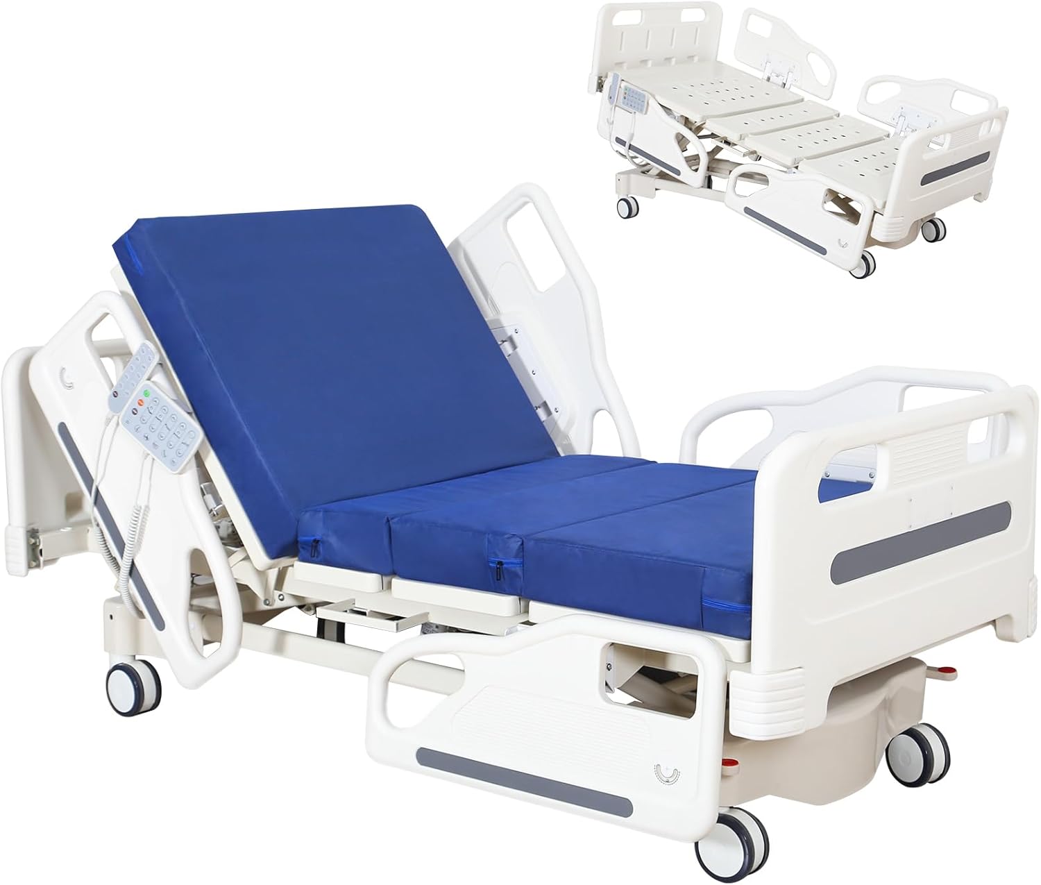 Premium Hospital Bed - 5 Function Full Electric ICU Medical Beds with 4.7