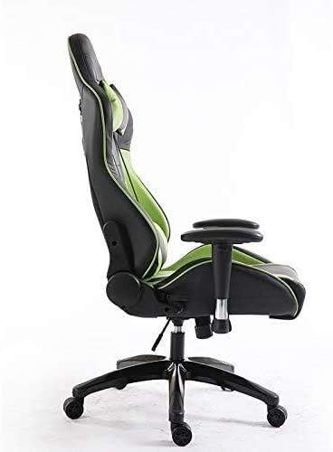Pc Gaming Chair Racing Office Chair Ergonomic Desk Chair Massage Pu Leather Recliner Computer Chair with Lumbar Support Headrest Armrest Footrest Rolling Swivel Task Chai,
