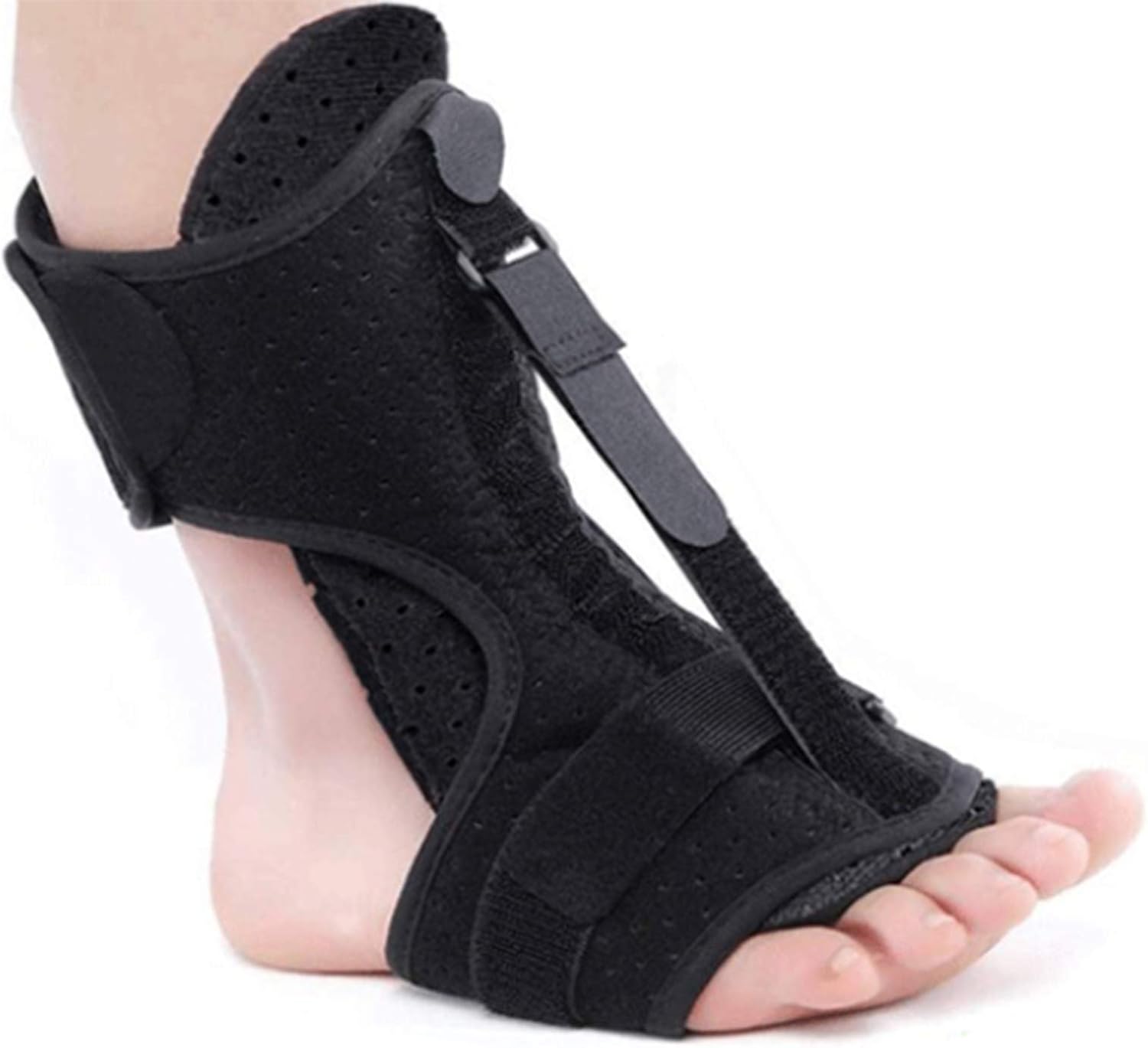 Foot Drop Support, Ankle Brace Adjustable Orthosis Corrector Brace Protection Correction Splint for Poliomyelitis Hemiplegia Stroke Universal,1 Pair (Single)