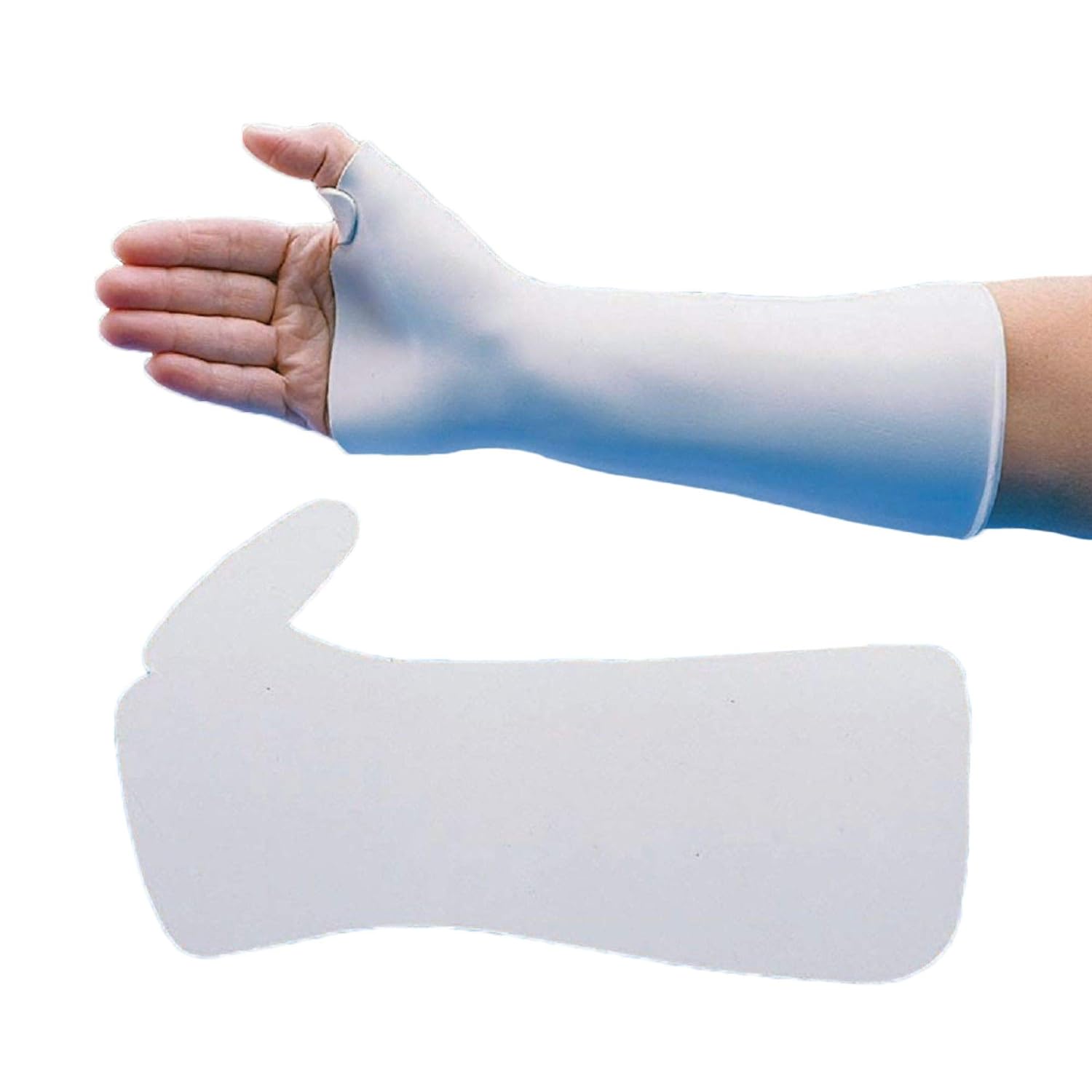 Rolyan Polyform Wrist and Thumb Spica Splint, Pre-Cut, Solid, Tailorsplint, Medium, Beige, Pack of 3, Thumb and Wrist Immobilizer for Muscle Soreness, Injuries and Joint Pain in The Hand, MCP Support