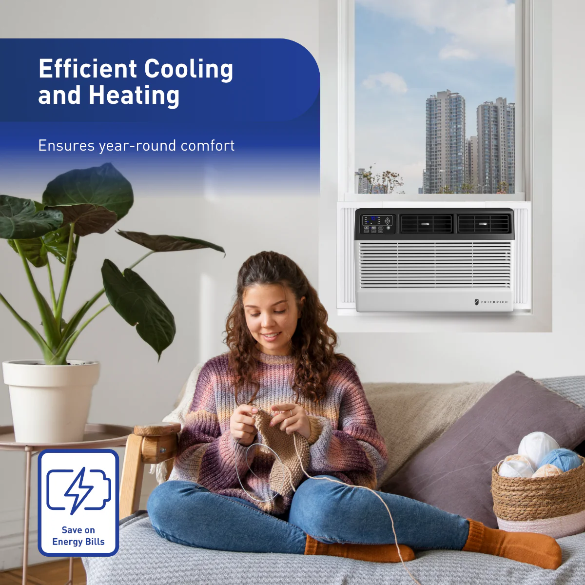 Friedrich  8,000 BTU Chill Premier Window Air Conditioner with Heat