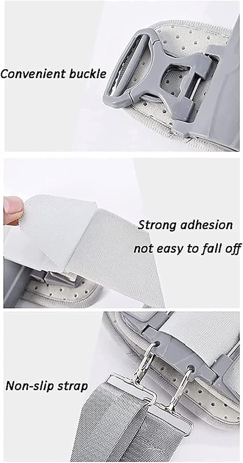 Knee Brace, Adjustable Hinged Knee Brace with Shoulder Strap, Post Op Knee Support Orthosis Immobilizer Protector for Left Leg and Right Leg, Both Men and Women(