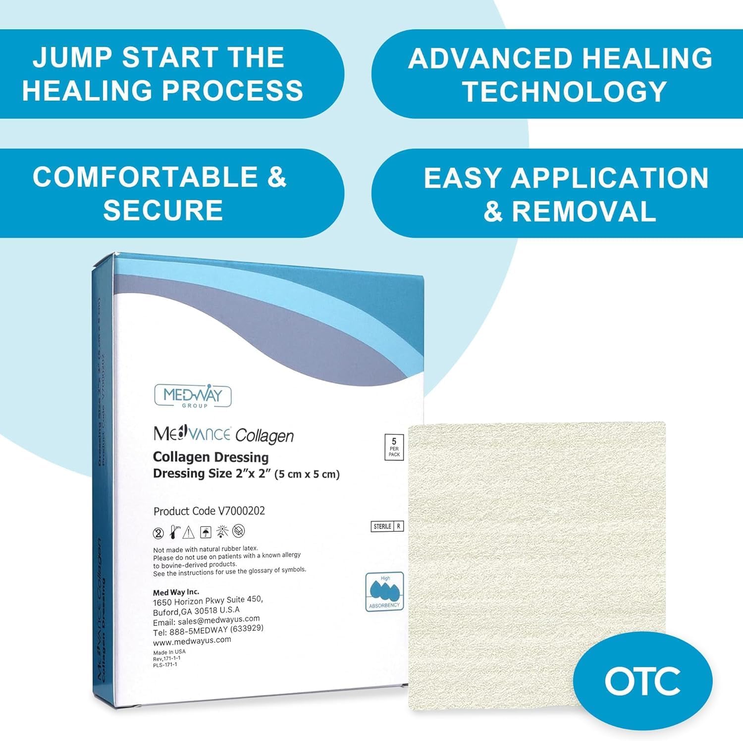 MedVance Collagen Powder for Wounds, 10 Pack – Tissue Repairing Collagen Wound Powder – Versatile Easy-to-Use Wounds Care Product for Inflammation Management