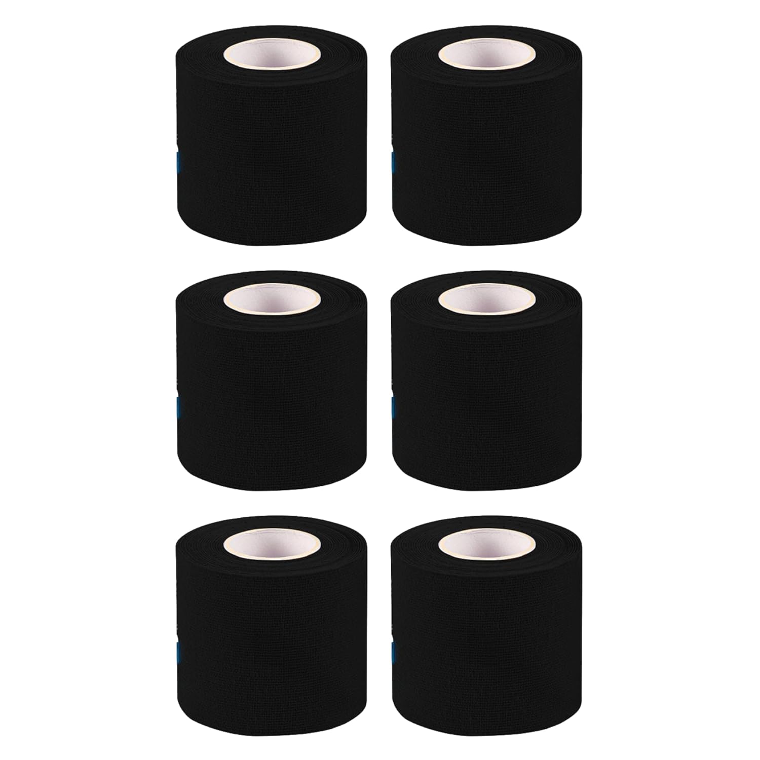 Athletic Sports Tape for Nikken KenkoTherm DUK Black Kinesiology Tape Roll 19130, Athletic Kinesiology Muscle Support, Stretchy Cotton Joint Taping for Athletes' Knee, Ankle, Shoulder & Feet (6 Pack)