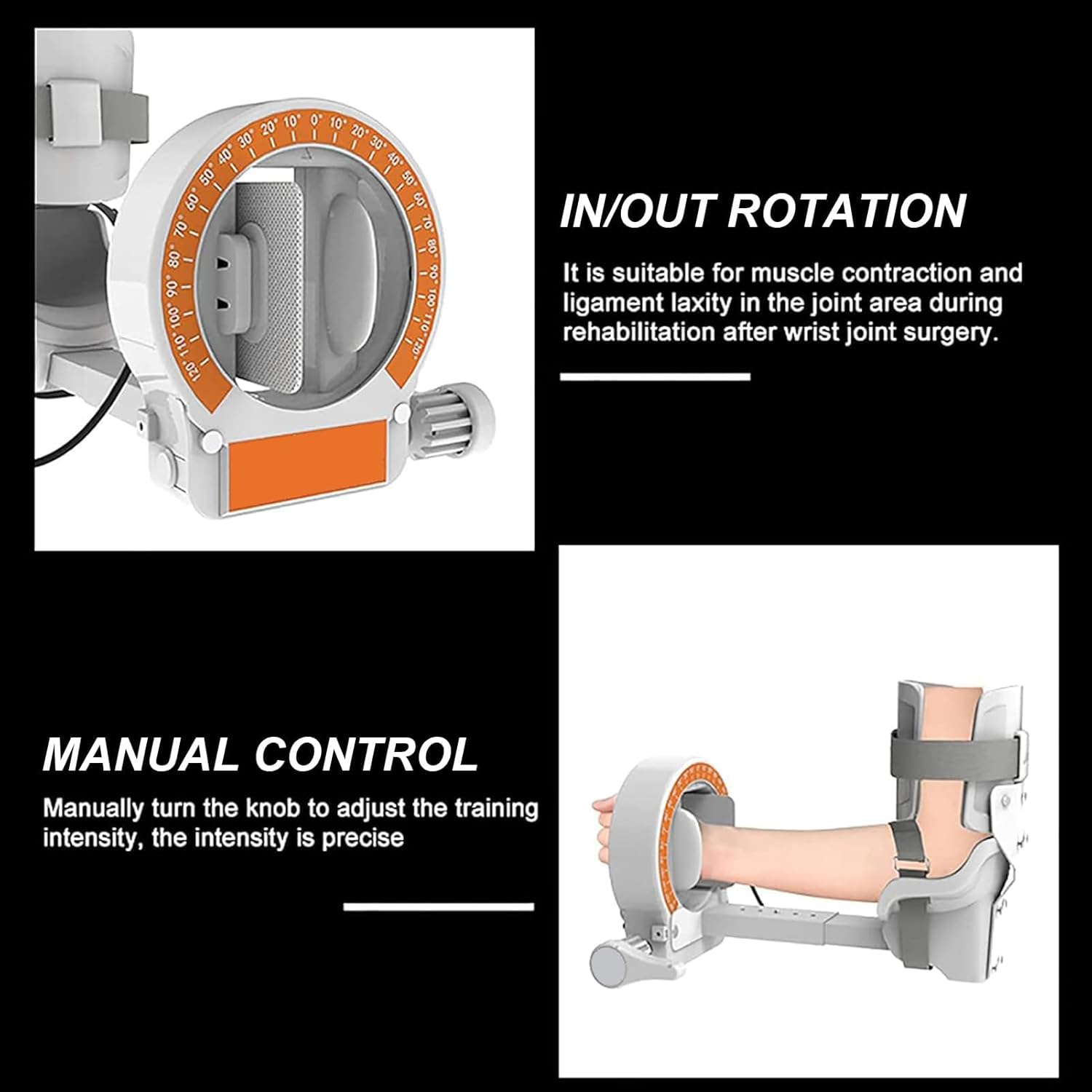 Elbow and Wrist Joint Rehabilitation Trainer, Static Stretching Therapy, Manual Elbow Rehabilitation Device for Stroke, Relieve Wrist Muscle Stiffness