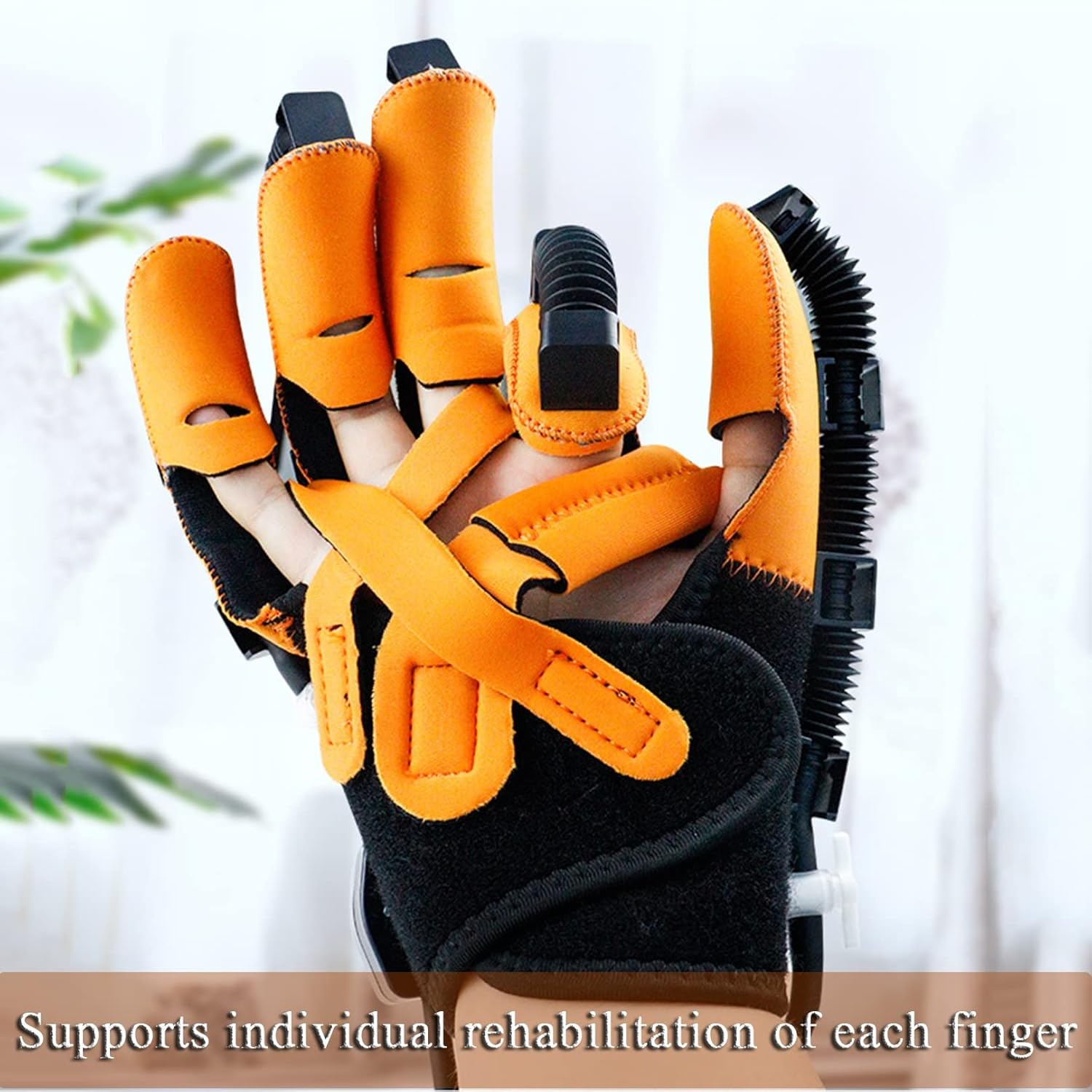 Hemiplegia Stroke Rehabilitation Trainer Arthritis Hand Rehabilitation Robot Gloves Finger Splint Restorey Aids for Long-Term Relief Finger Cramps (Color : Right Hand, Size : Small)