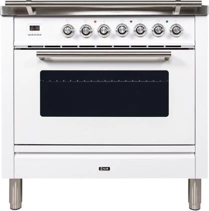 ILVE 36-Inch Professional Plus Gas Range with Chrome Trim Range with 5 Burners - Griddle - 3.5 cu. ft. Oven (UPW90FDVGGB)