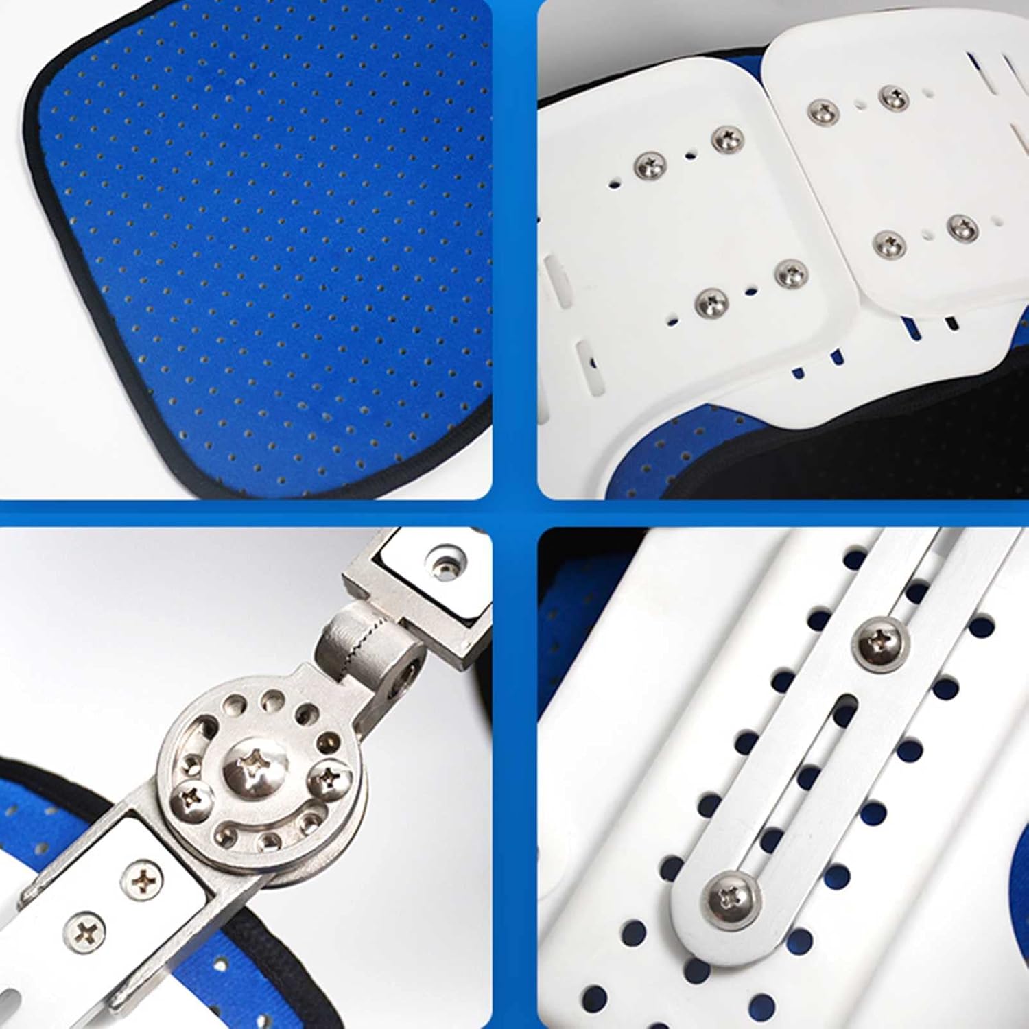 Hinged Knee Brace,Knee Joint Fixation Bracket Adjustable Hip, Knee, Ankle and Foot Orthosis Support Joint Stabilizer (Right-Medium