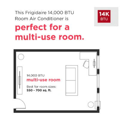 Frigidaire 14,000 BTU 230V Through-the-Wall Air Conditioner with Heat