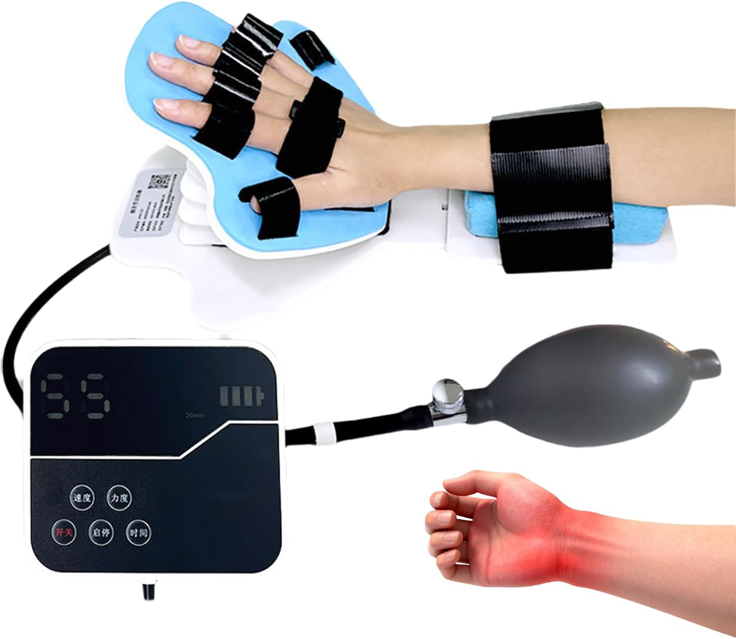 Wrist Rehabilitation Trainer, Professional Wrist Recovery Exerciser, Premium Wrist Support for Rehabilitation, 9 Speed and Strength Levels, Full Angle Training