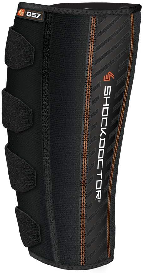 Shock Doctor Calf Shin Compression Wrap Brace. Pain Relief, Recovery, Shin Splints, Achilles Tendon Stability and Support. For Running, Football, Basketball and more. Men and Women (1 Sleeve)