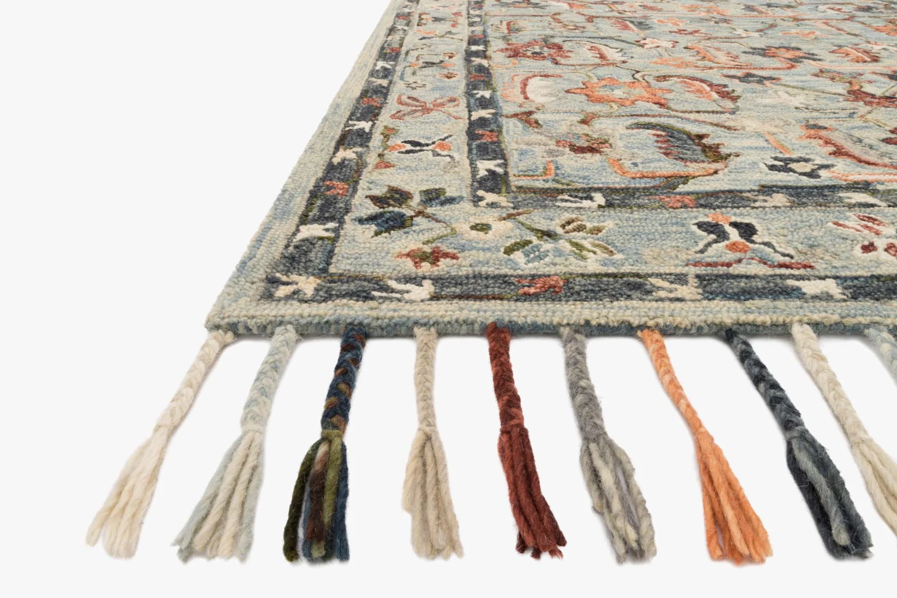 Loloi II Elka Collection - Transitional Hooked Rug in Sky (ELK-01)