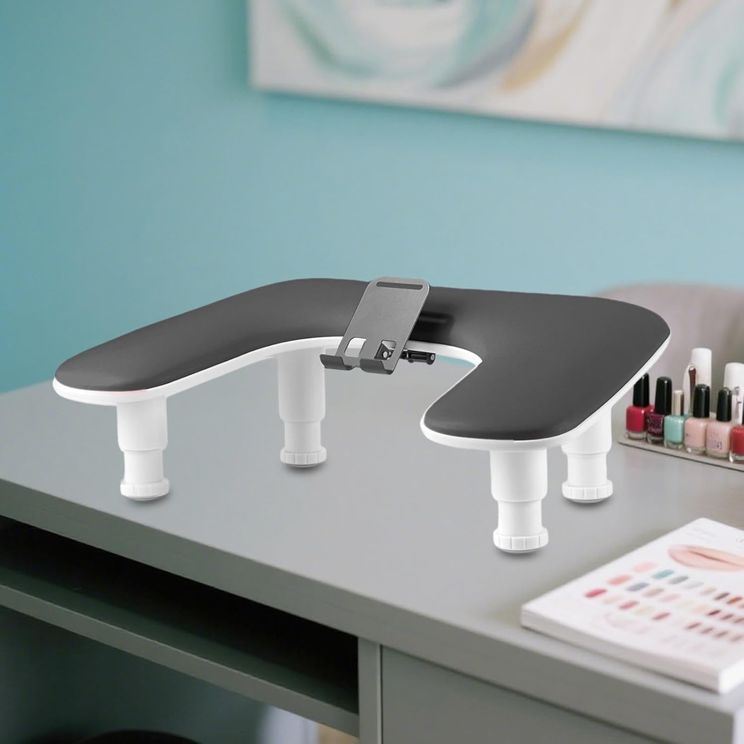 Nail Arm Rest Nail Hand Rest Pillow PU Leather Ergonomic Support Manicure Tool Armrest for Acrylic Nails Manicurists