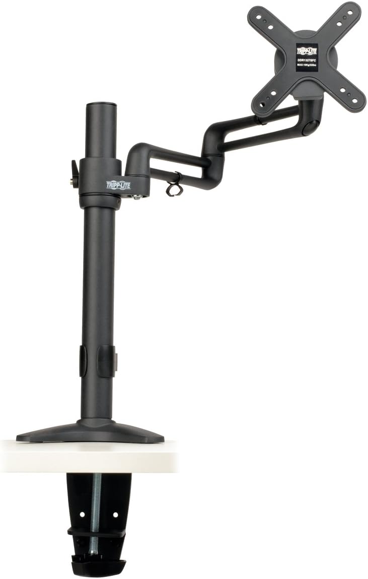 TRIPP LITE DDR1327SFC Display LCD Flex Arm Desk Mount Clamp 13-27 Inches Flat Screen Panel, Black