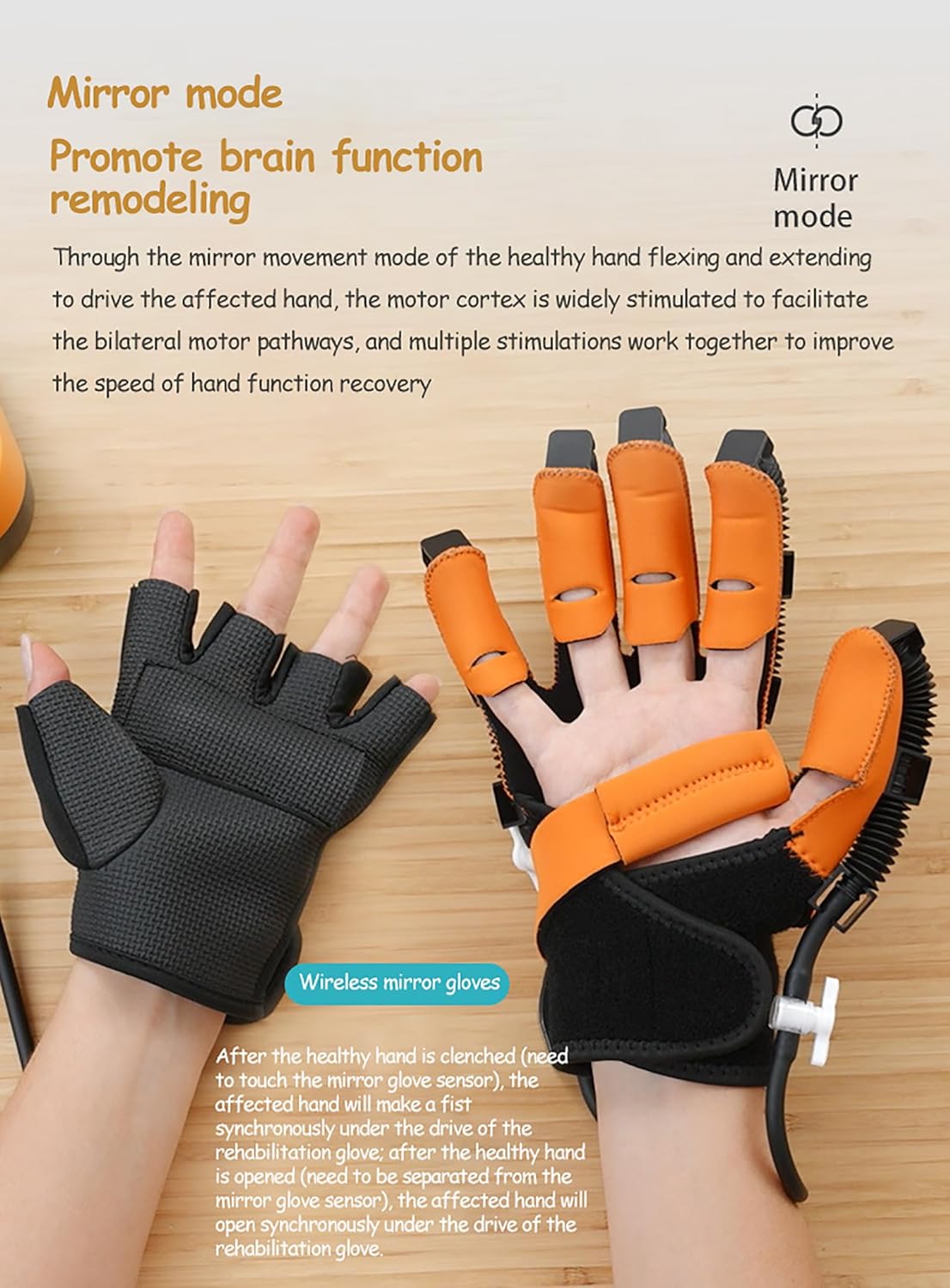 Rehabilitation Robot Gloves with Various Training Modes, Rechargeable Finger Trainer Hand Strengthening Devices with Adjustable Training Time