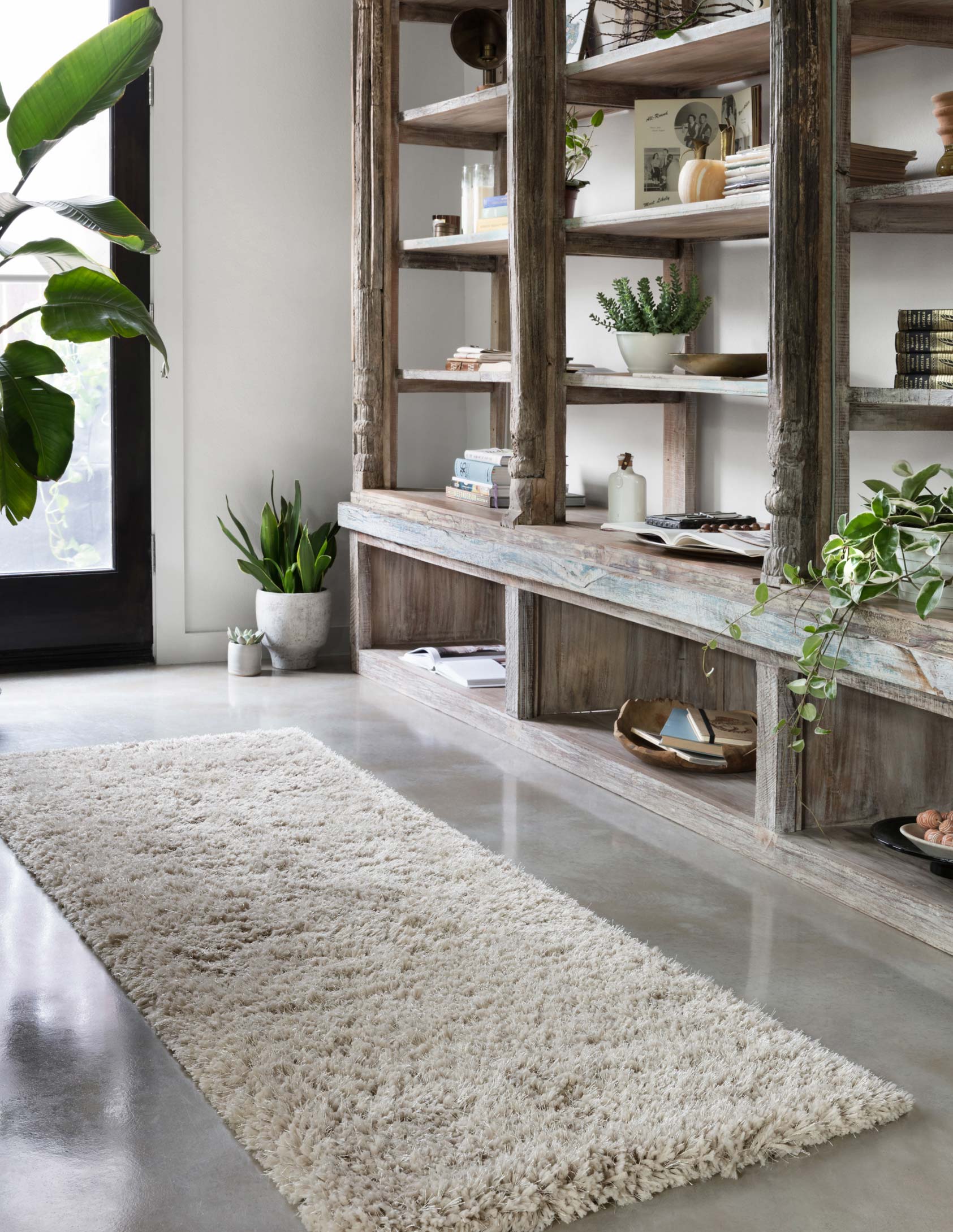 Loloi II Mila Shag Collection - Shags Hand Tufted Rug in Grey (MIL-01)