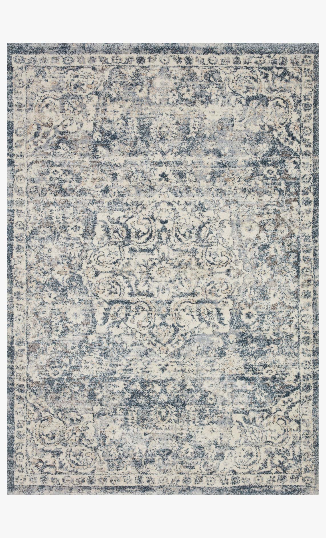 Loloi Theory Collection - Transitional Power Loomed Rug in Ivory & Blue (THY-02)