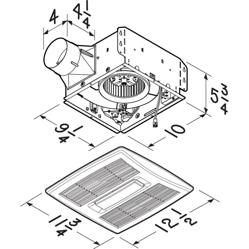 Broan AE80 Flex Series 80 CFM Single-Speed Bathroom Exhaust Fan