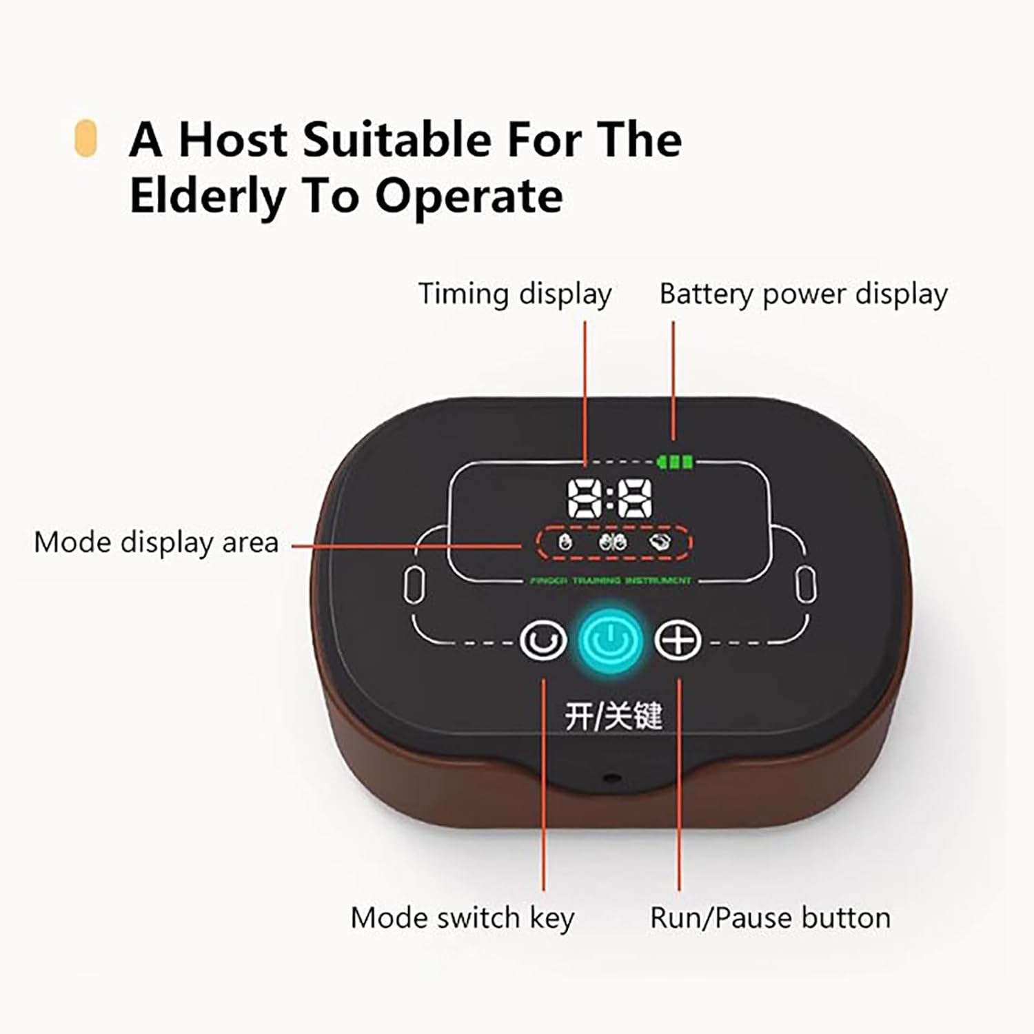 Hand Rehabilitation Gloves, Adjustable Strength, Hemiplegia Finger Rehabilitation Trainer Robot Gloves, with Heating Function, for Patients Hand Dysfunction