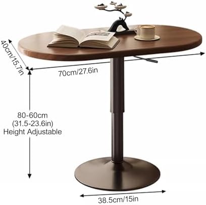 Adjustable Over Bed Table, Pneumatic Height Stand Desk & Sturdy Laptop Cart, Ideal for Home Office & Hospital Use, Multifunctional Dining Table - Black