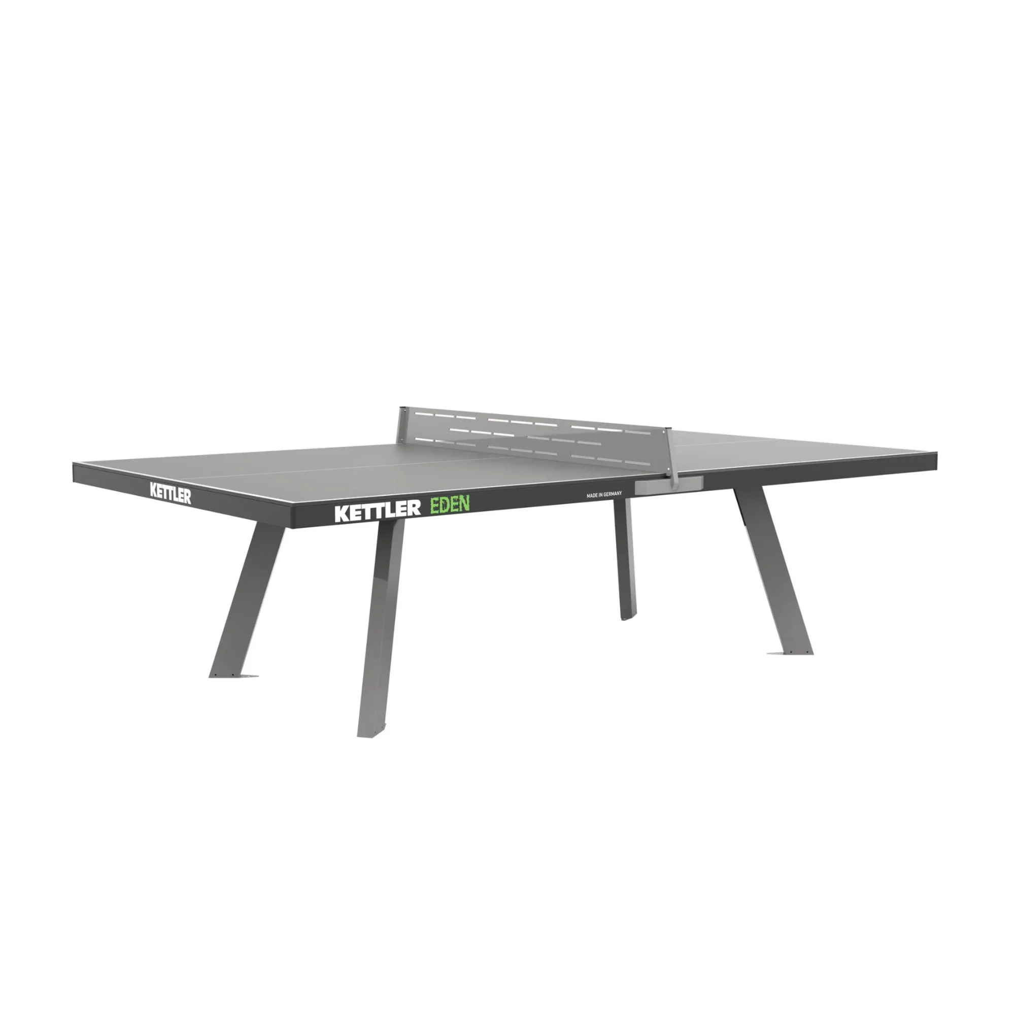 Kettler Eden Outdoor Stationary Table Tennis with Anchor Ready Feet (Gray)