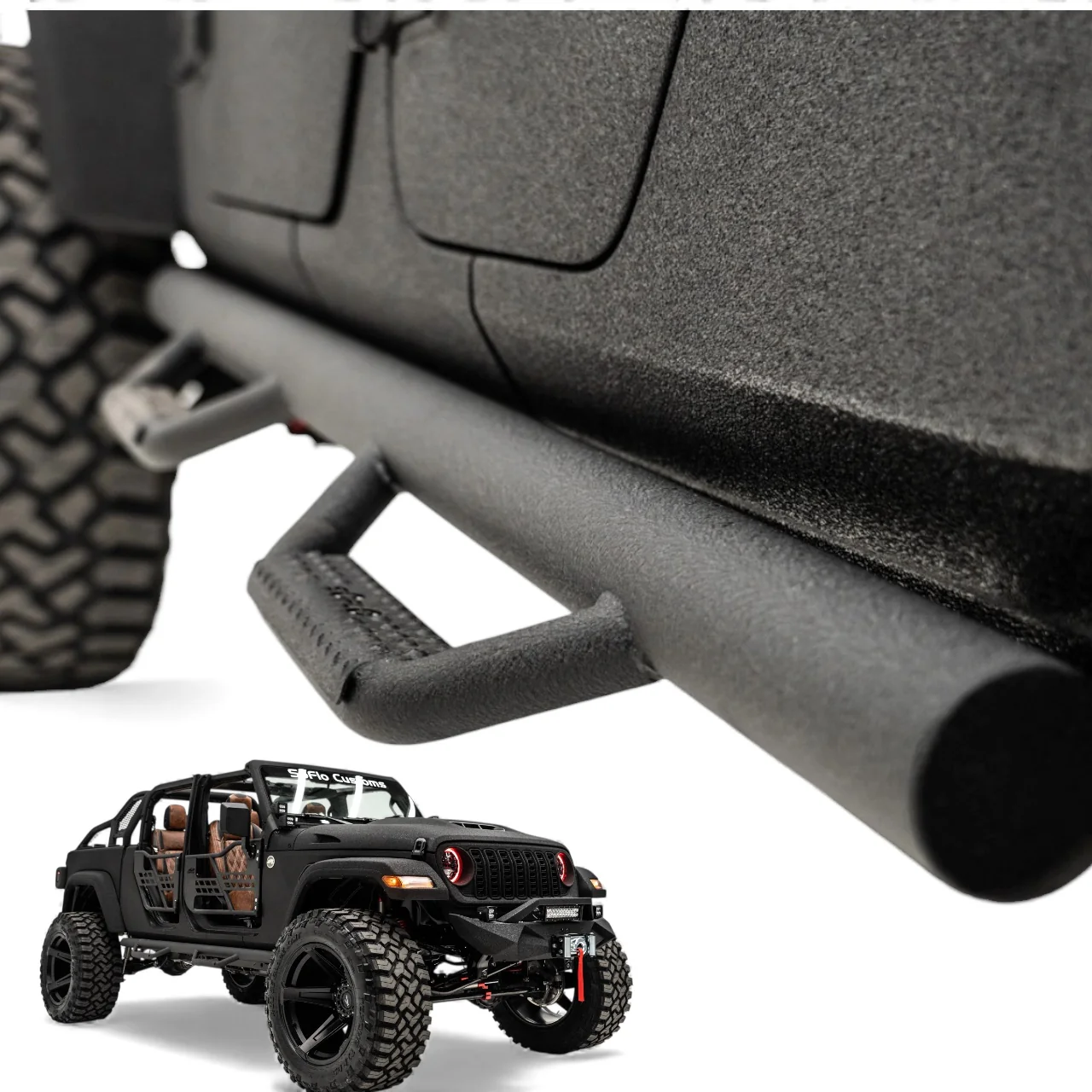 Jeep Gladiator Stationary Steel Side Steps 2020-2026