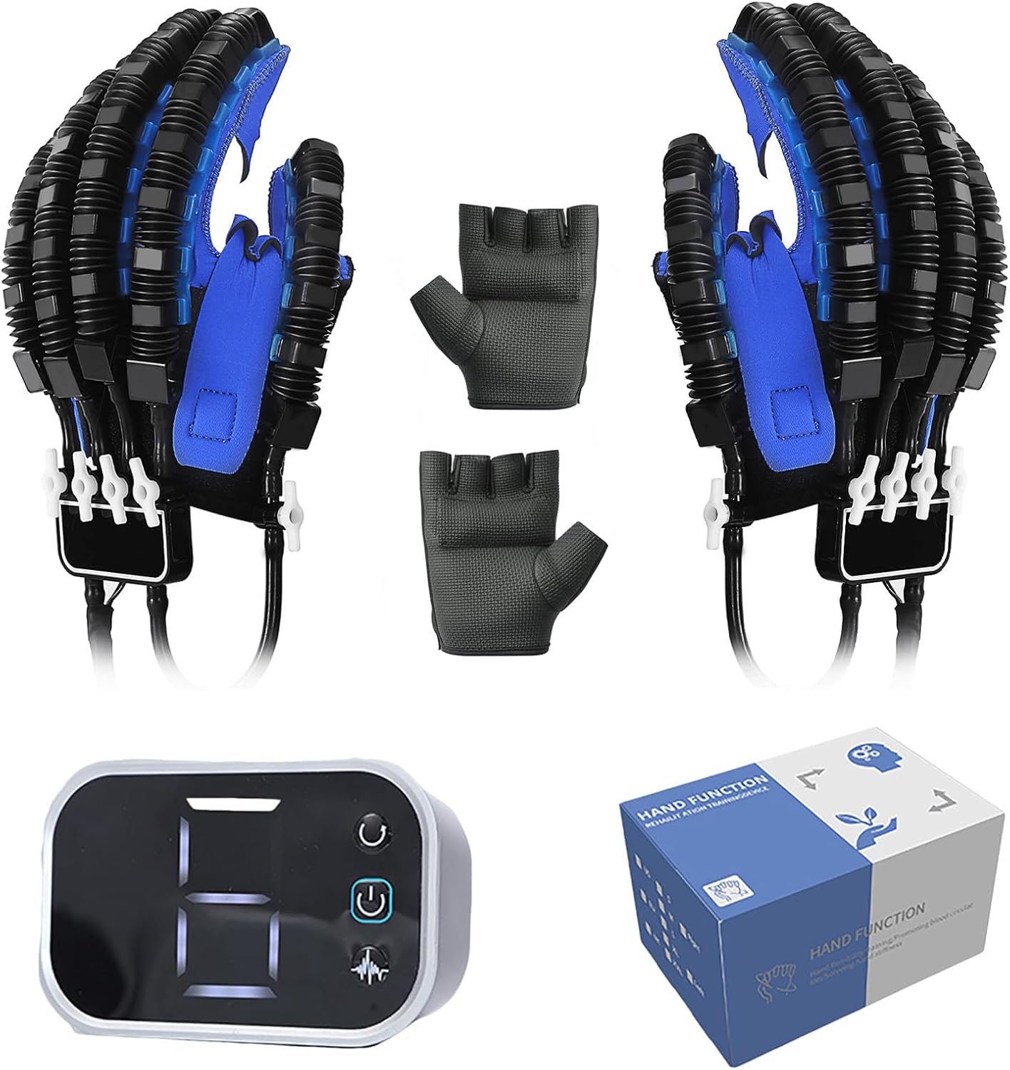 GOURIXIN Stroke Hand Rehabilitation Robot Gloves for Both Hands, Finger and Hand Function Recovery Training Device, Adjustable Strength and Speed, Relieve Finger Stiffness