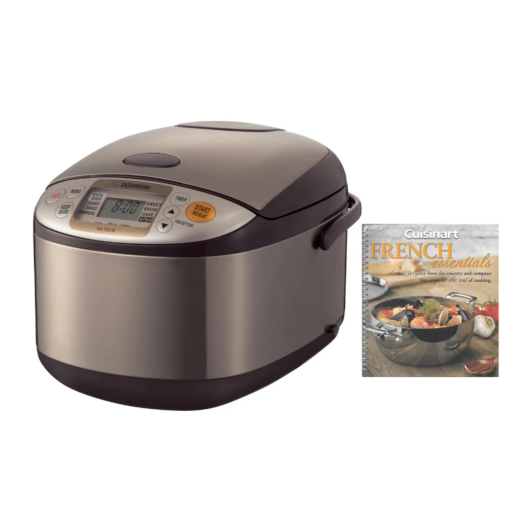 Zojirushi Micom Rice Cooker and Warmer (10-Cup) with Cookbook Bundle