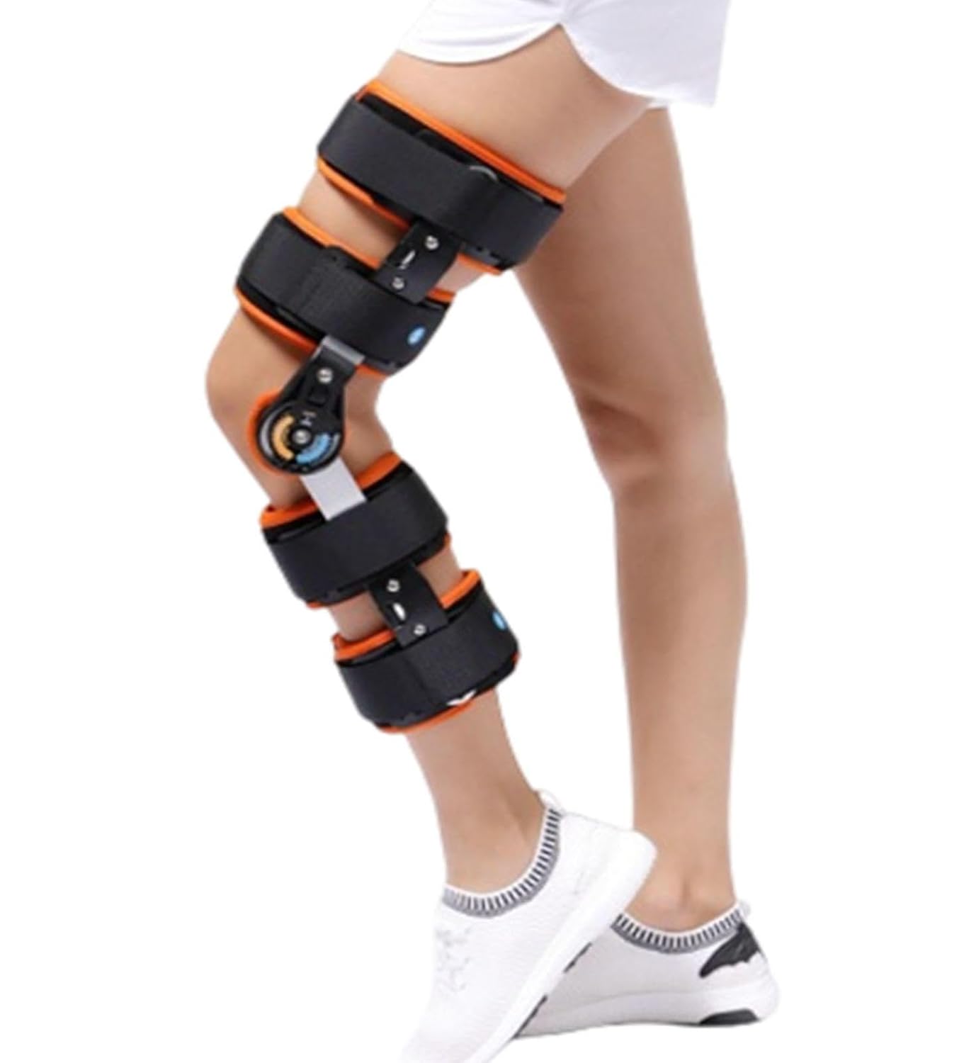 Hinged Knee Brace,Adjustable Leg Stabilizer for Man and Women, Post Op Knee Immobilizer Knee Support Orthosis for Arthritis Pain, Post-Op Recovery(
