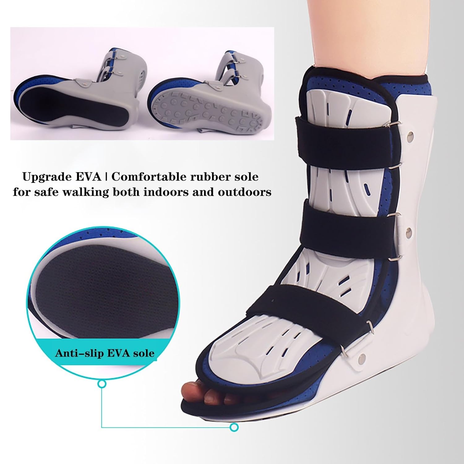 Foot Drop Brace, Short Walking Boot Orthopedic Medical,Sprained Ankles Trimmable Post-Op Support Left or Right Foot Fracture Shoe Splint,Toddler Fits Men and Women (S)(A Left,Medium)