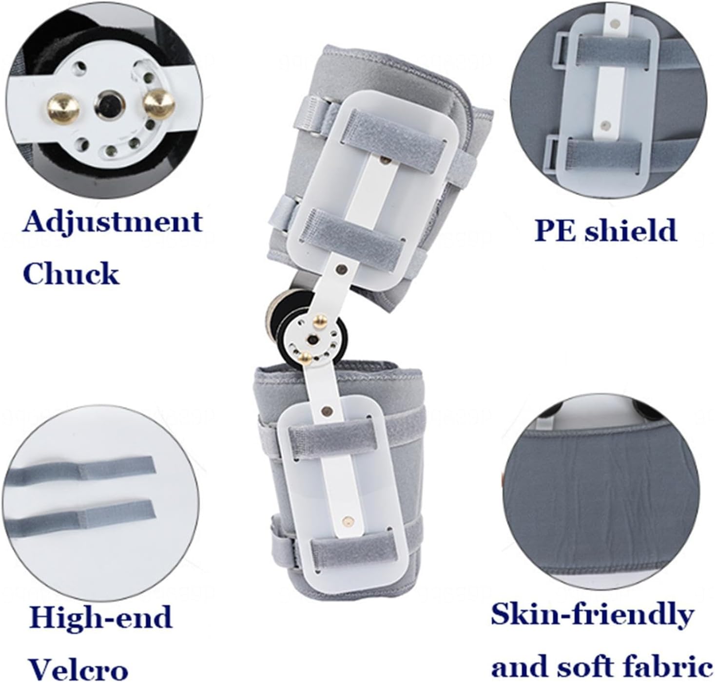 Hinged ROM Elbow Brace Support Adjustable Post Op Elbow Stabilizer Splint Arm Injury Recovery, Arm Immobilizer for Ulnar Nerve Entrapment and Cubital Tunnel Syndrome,L