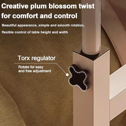 Adjustable Rolling Over Bed Desk with Wheels, Height & Length Adjustable Medical Table, Versatile Overbed Food Tray & Computer Desk for Home & Office Use