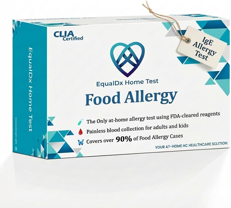 Food Allergy Test for Adults & Kids- Clinical-Grade Accuracy,Ture Allergy Testing Covers Over 90% Food Allergy Reactions, Real Serum Sample, Painless Collection