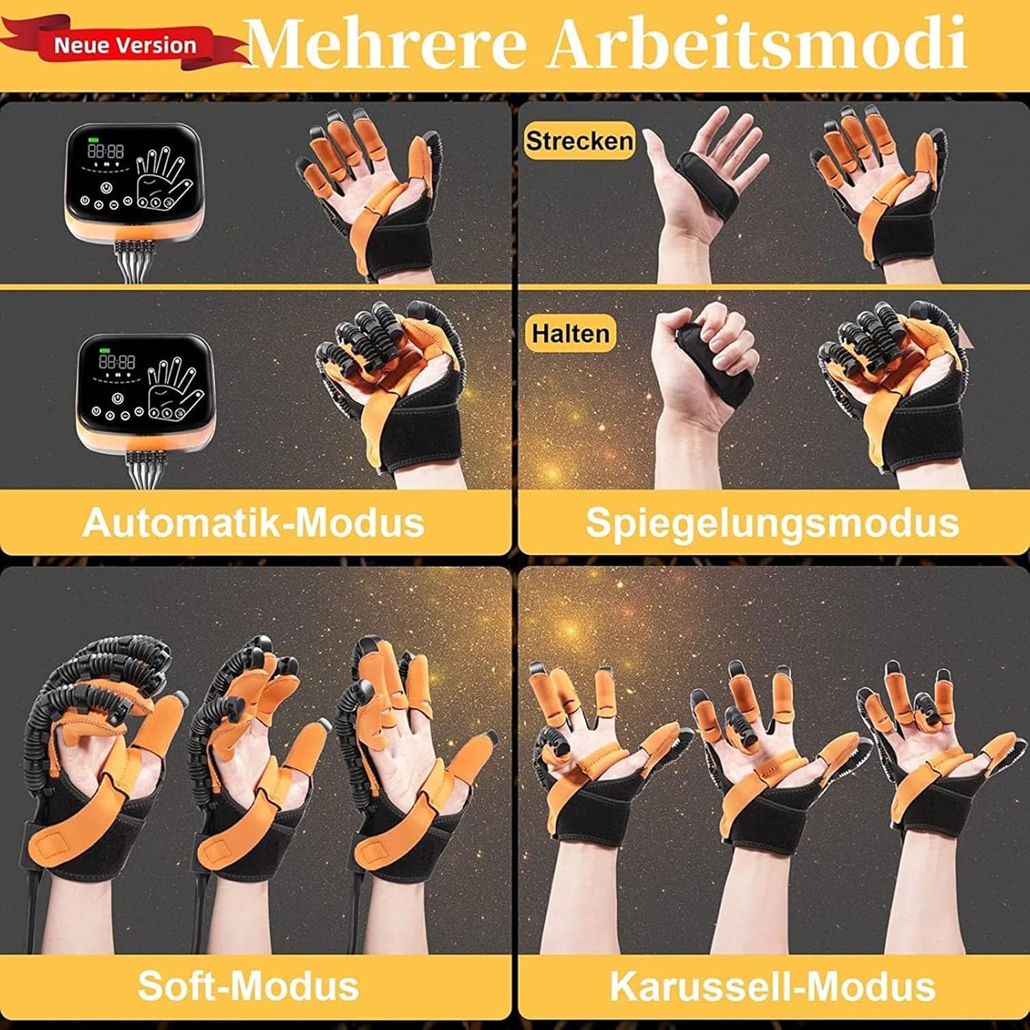 Hemiplegia Finger Rehabilitation Robot Gloves - Effective Stroke Recovery Equipment For Home Use USB Charging (Right M)