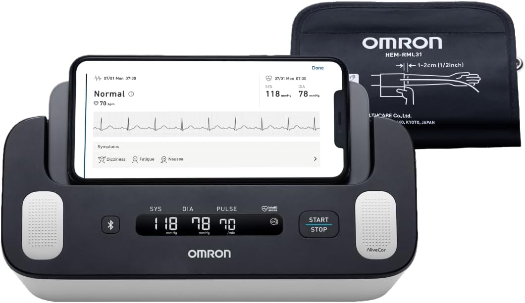 OMRON Complete 2-in-1 Blood Pressure Monitor + EKG for Home Use & Upper Arm Blood Pressure Cuff - #1 Doctor & Pharmacist Recommended Brand - Clinically Validated - Connect App