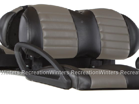 Club Car Onward, Premium Seat Cushion – Black and Gray – Front Back