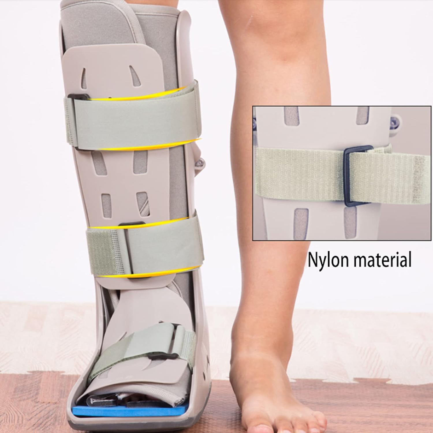 Fracture Orthosis Boots Ankle Brace Breathable Non-Slip Silicone Material High Gang Orthosis Strap Plantar Splint for Foot Injuries Sprained Ankle,Right feet (Left Feet)