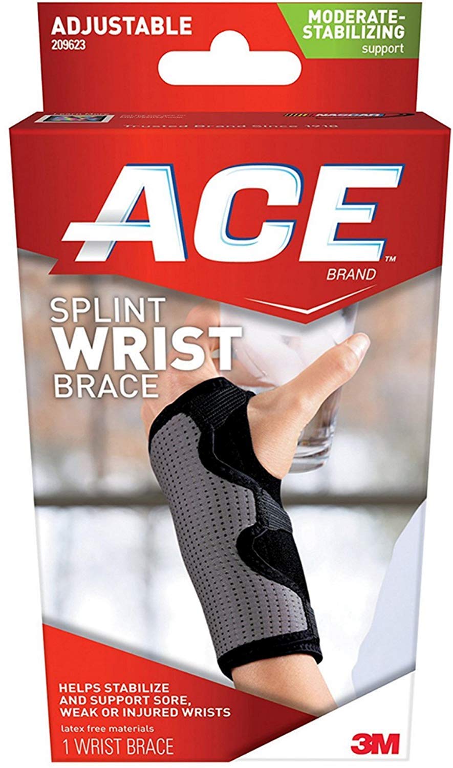 ACE Comfortable Adjustable Neoprene Wrist Support, Mild 1 ea (Pack of 6)