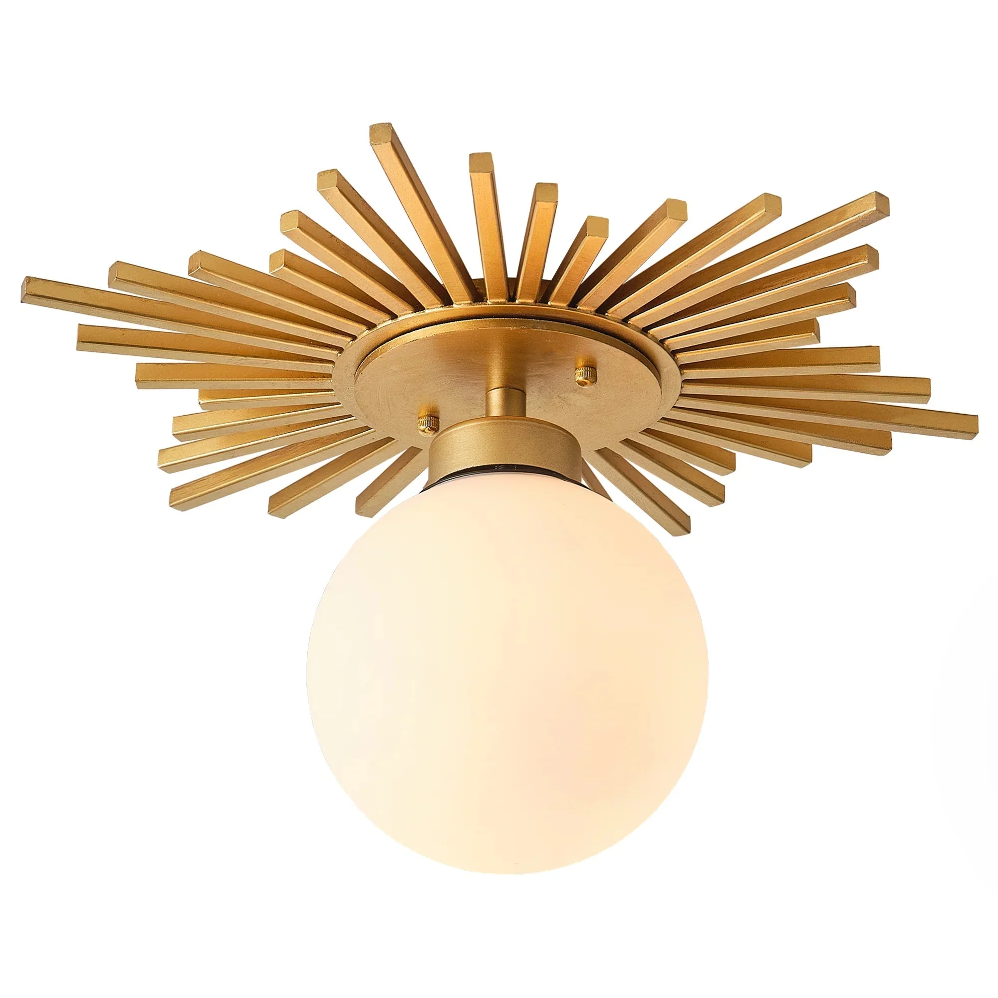 Parrot Uncle 18-Inch Iris 1-Light Golden Semi-Flush Mount Ceiling Light (BBC3008)