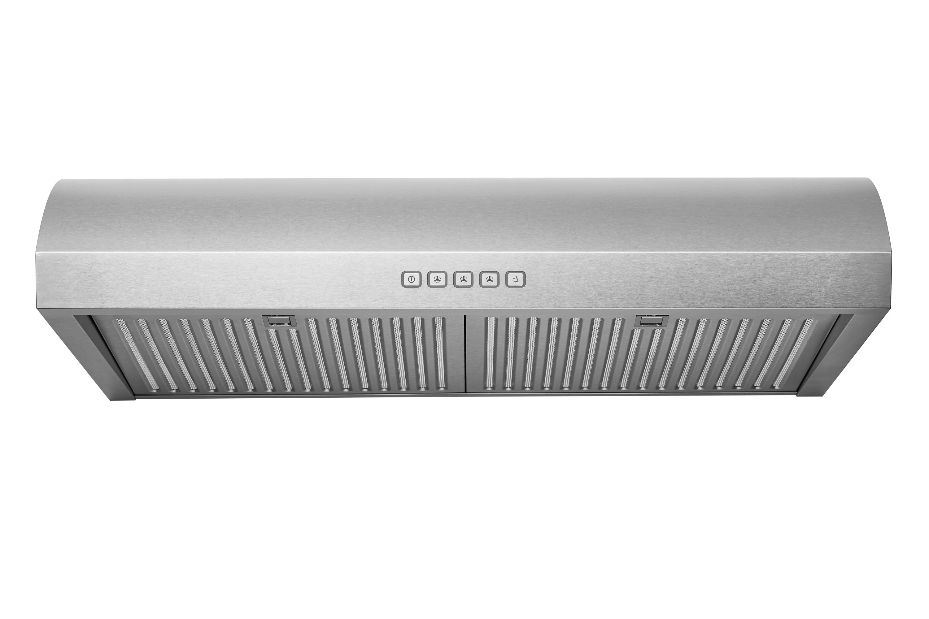 Hauslane 30-Inch Under Cabinet Curved Range Hood with Stainless Steel Filters and Panel LED in Stainless Steel (UC-B018SS-30)