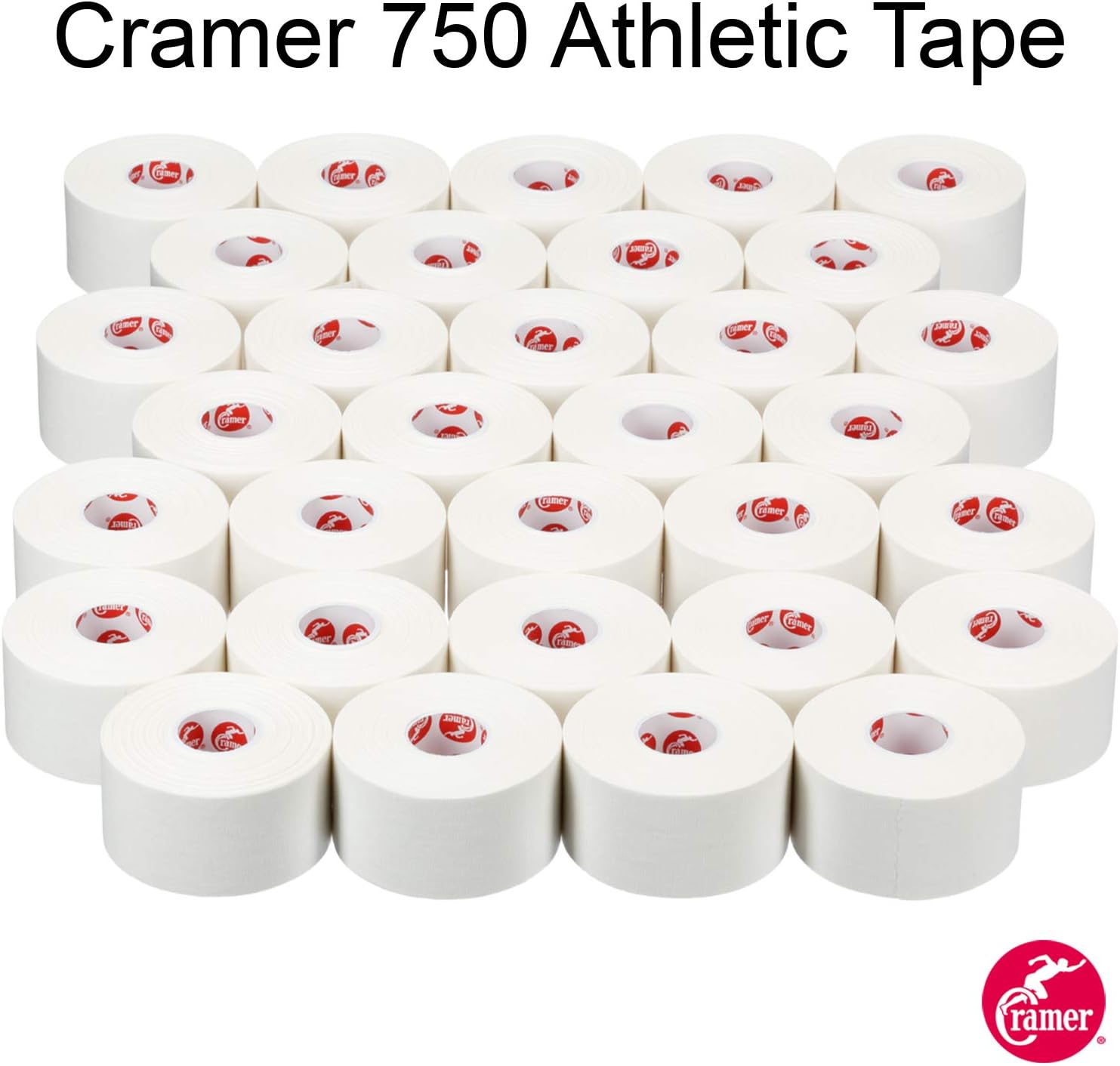 Cramer 750 Athletic Tape (CS of 32) (EA) & Cramer Tape Underwrap, Bulk Case of 48 Rolls of PreWrap, 2.75