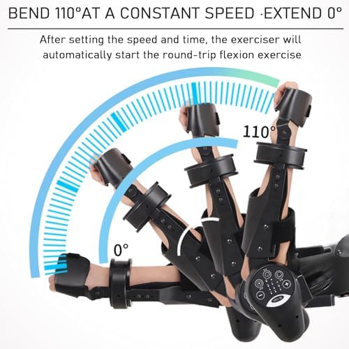 Intelligent Arm Rehabilitation Device | Remote-Controlled Elbow Joint Trainer | Hinged Elbow Brace & Exerciser for Effective Recovery (Left)