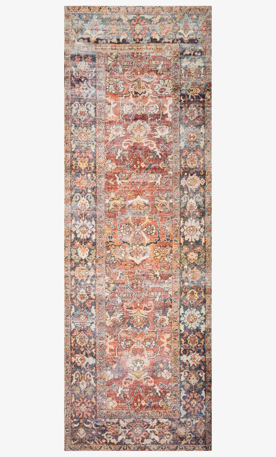 Loloi II Layla Collection - Traditional Power Loomed Rug in Spice & Marine (LAY-02)