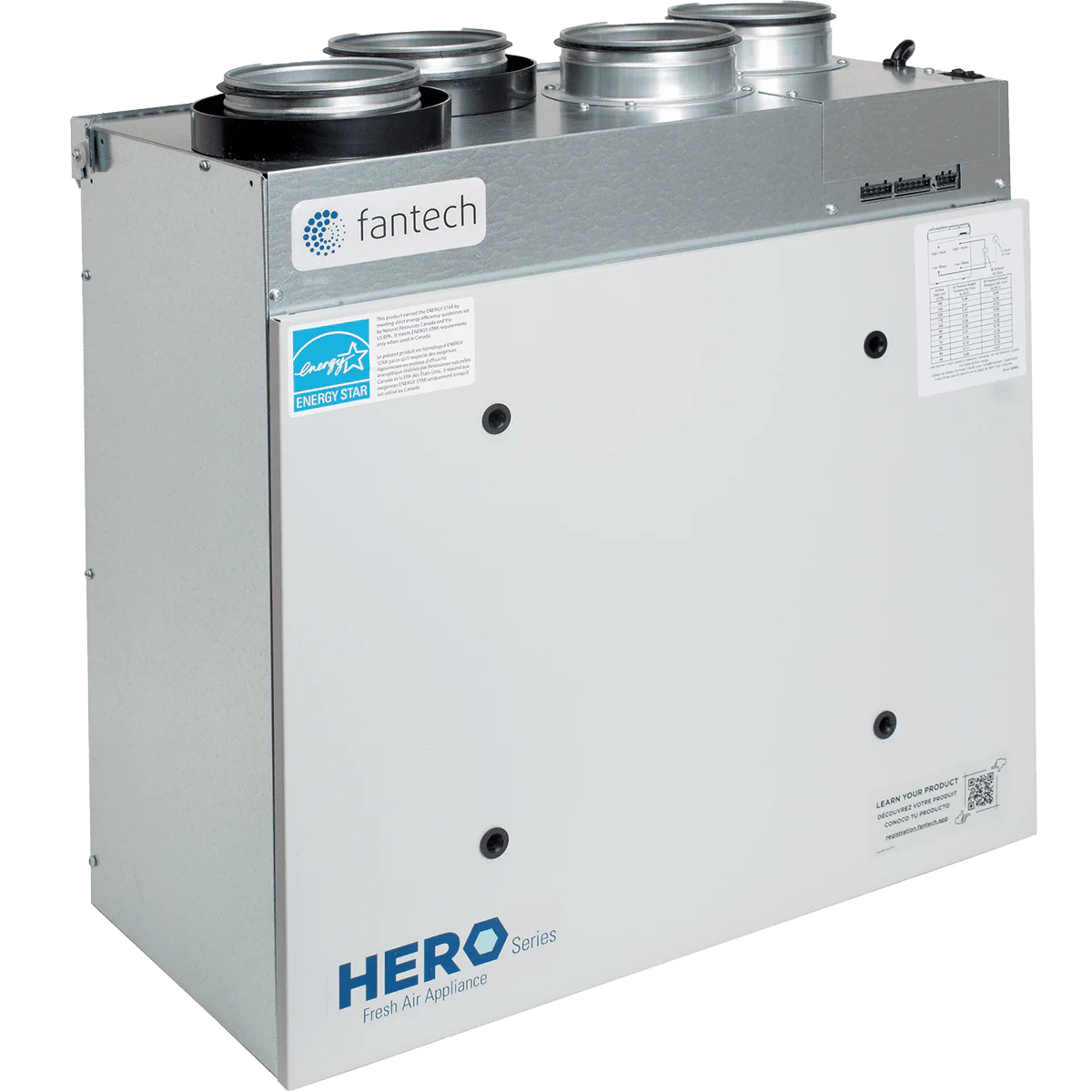 Fantech HERO 120H 119 CFM Heat Recovery Ventilator