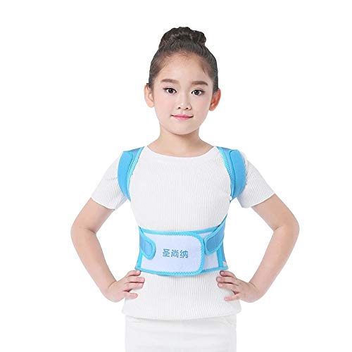 Rsmmpqa Adjustable Back Posture Corrector with Resin Keel Support Brace Support Belt Posture Corset Correction for Students Children (Color : Blue) (Blue)