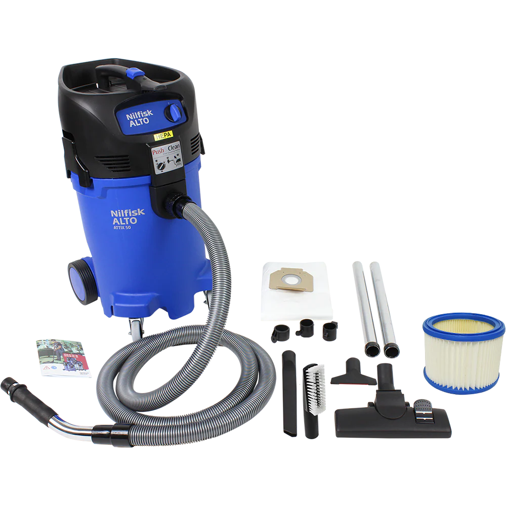 Nilfisk Attix 50 12-Gallon Wet/Dry Canister Industrial Vacuum