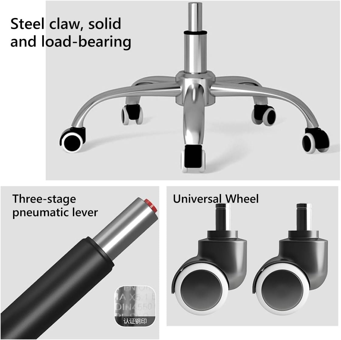 Height Adjustable Chair Swivel Gaming Chair Task Chair with Arms and Wheels,Leather Office Chair Back Support Executive Chair for Adult Computer Chair Latex Cushion/Pin(Beige/B